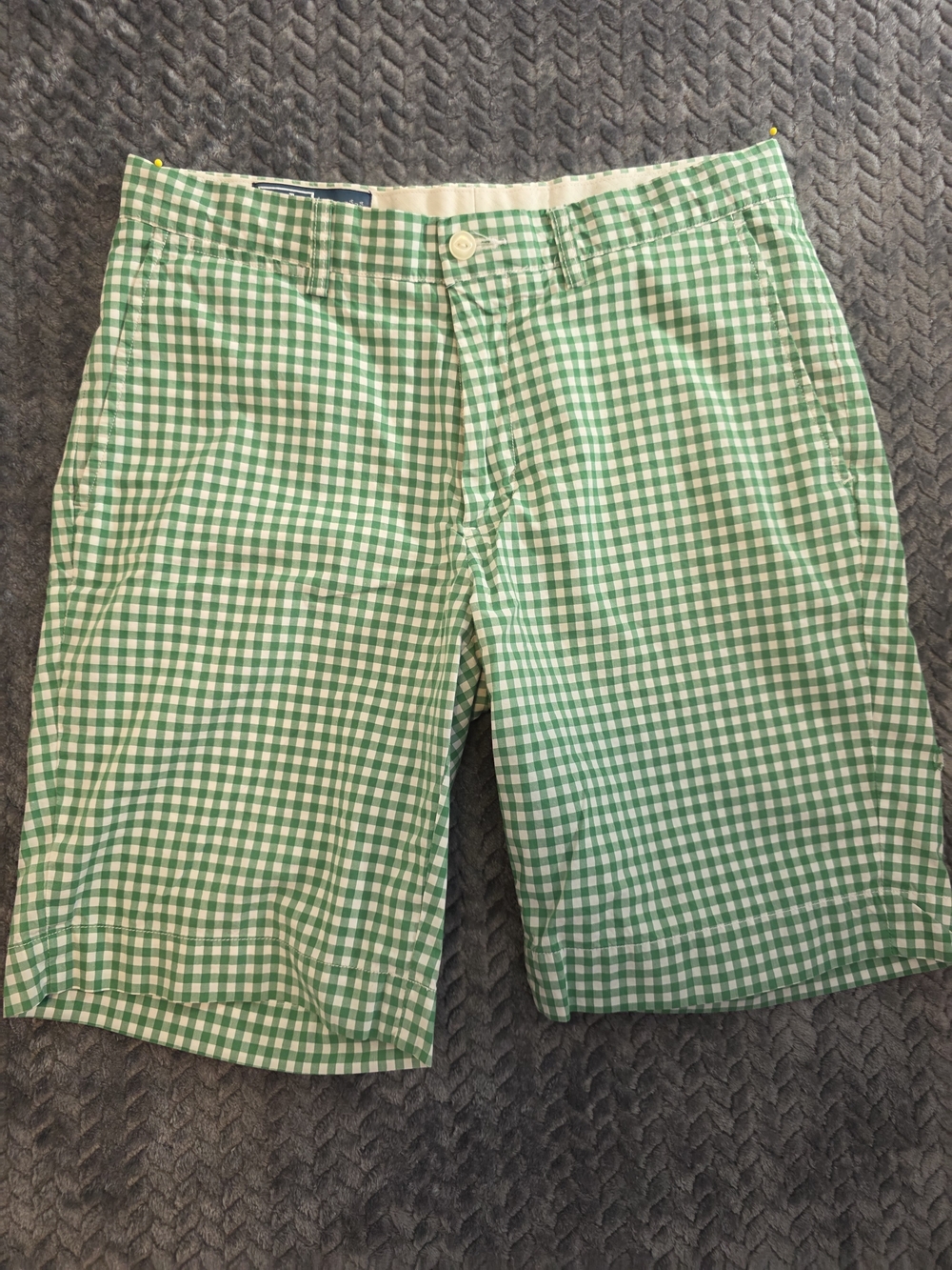 Polo by Ralph Lauren Green Gingham Flat Front Shorts
